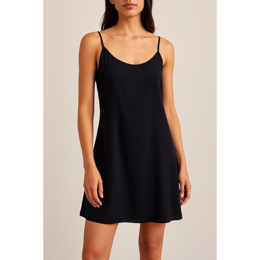 Cynthia Rowley Black Slip Mini Vintage 90s Y2k Dress Size 2